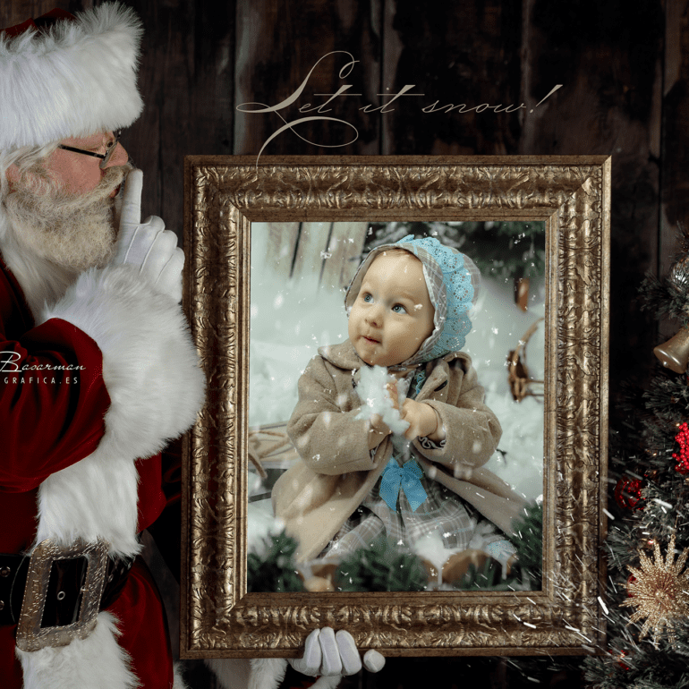 FOTOGRAFÍA NAVIDEÑA CON VICTORIA Y PAPA NOEL FOTOGRAFÍA DE NAVIDAD EN LOGROÑO LARDERO LA RIOJA Y ESPAÑA