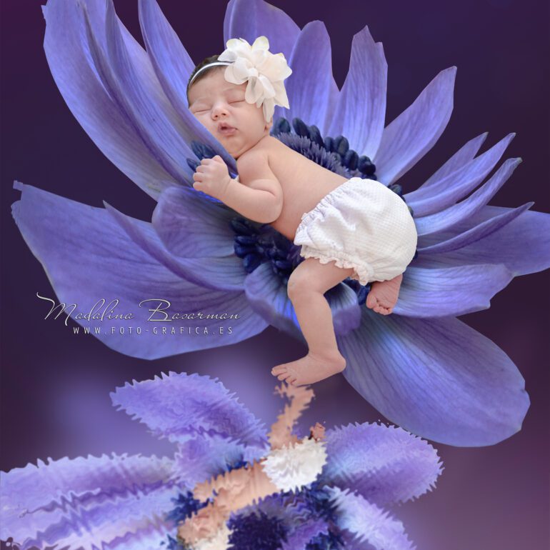 LA NIÑA QUE DUERME EN LA FLOR FOTOGRAFÍA FINE ART LOGROÑO LARDERO LA RIOJA ESPAÑA
