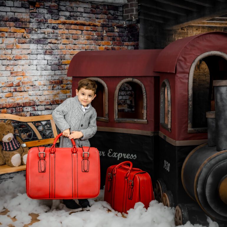 Ainhoa y Mateo Polar Express Estudio de Fotografía Madalina Basarman Logroño