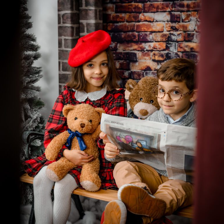 Ainhoa y Mateo Polar Express Estudio de Fotografía Madalina Basarman Logroño