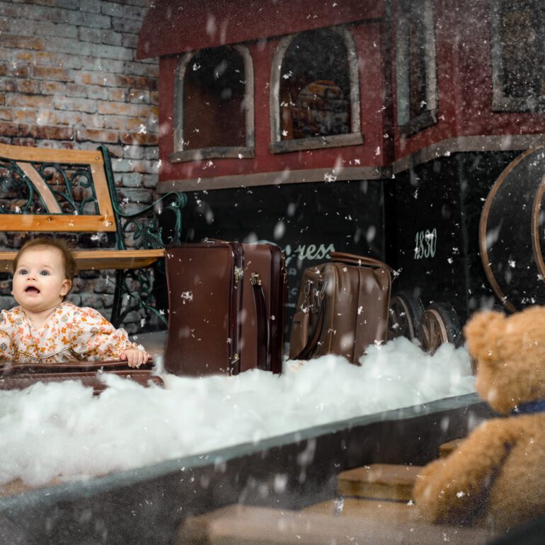 Sesion de Navidad Polar Express Estudio de Fotografía Madalina Basarman en Logroño