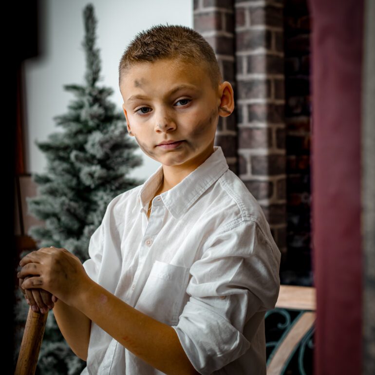 Sesion de Navidad Polar Express Estudio de Fotografía Madalina Basarman en Logroño