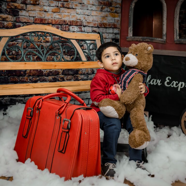 Sesion de Navidad Polar Express Estudio de Fotografía Madalina Basarman en Logroño