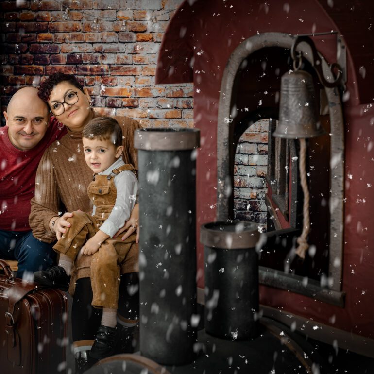 Sesion de Navidad Polar Express Estudio de Fotografía Madalina Basarman en Logroño