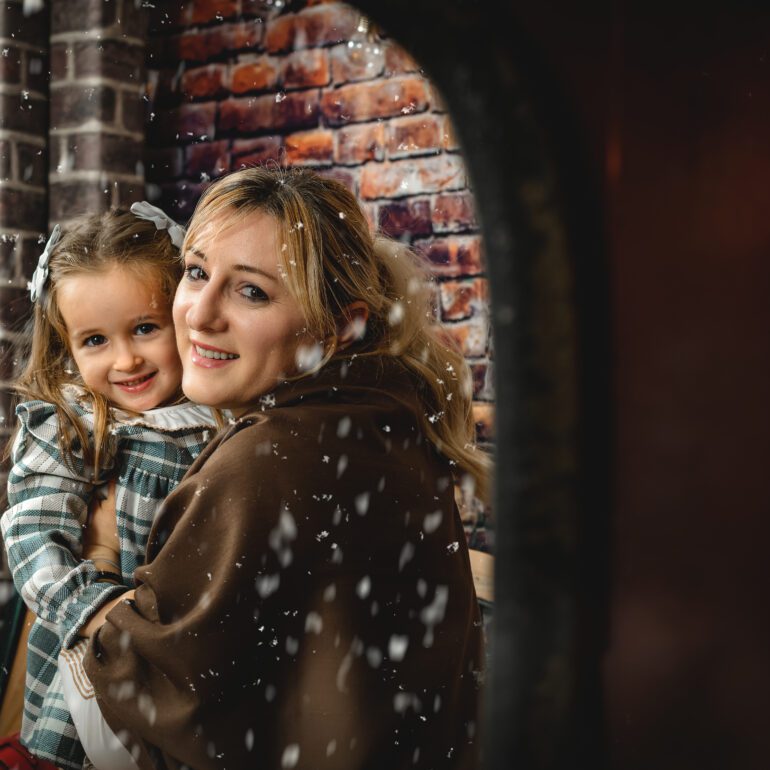 Sesion de Navidad Polar Express Estudio de Fotografía Madalina Basarman en Logroño
