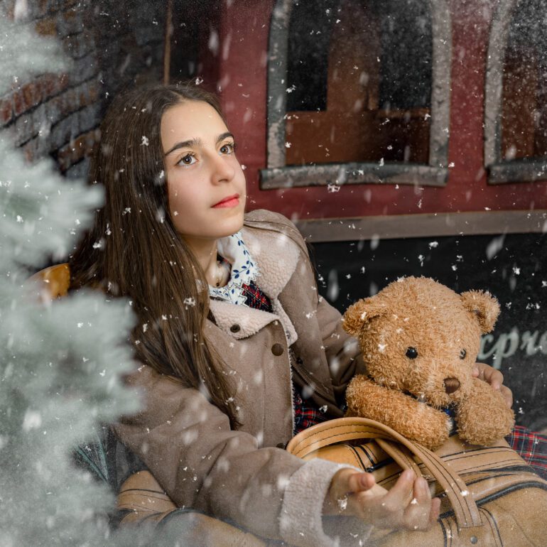 Sesion de Navidad Polar Express Estudio de Fotografía Madalina Basarman en Logroño