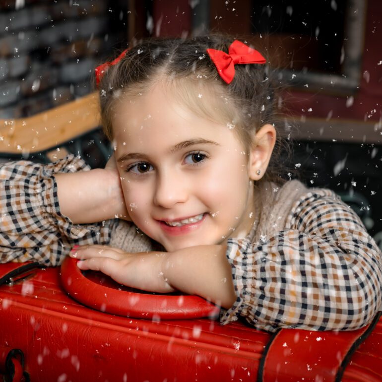 Sesion de Navidad Polar Express Estudio de Fotografía Madalina Basarman en Logroño