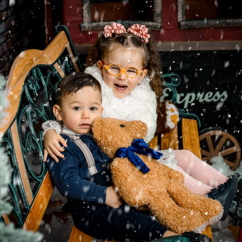 Sesion de Navidad Polar Express Estudio de Fotografía Madalina Basarman en Logroño