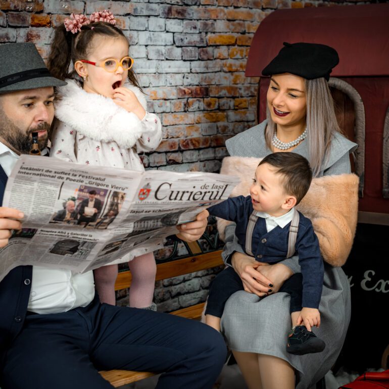 Sesion de Navidad Polar Express Estudio de Fotografía Madalina Basarman en Logroño