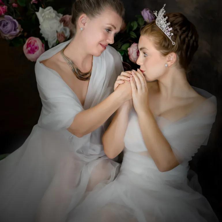 Ana y Prishylla en el jardin sesion madre hija fine art