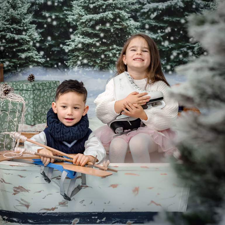 Antonia Lucas Andreea Radu Mon Jolie Noel Navidenas sesion foto navidad ()